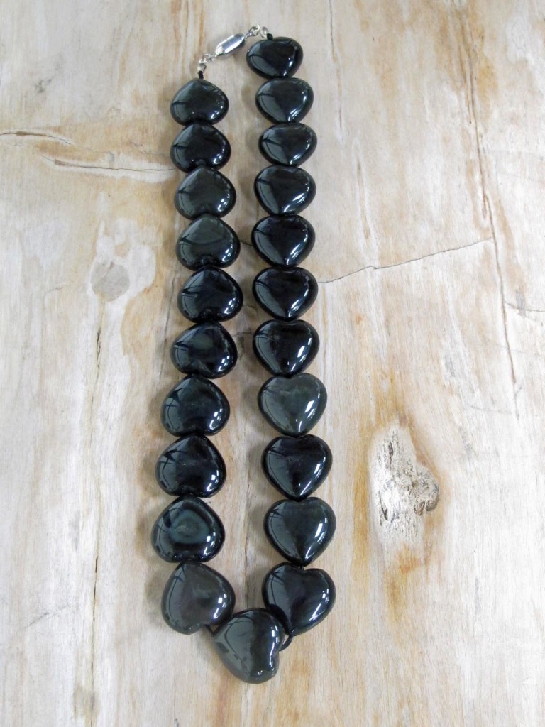 obsidian heart necklace